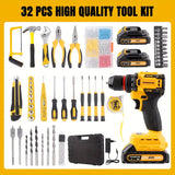 👷‍♂️TALADRO PERCUTOR /ATORNILLADOR + SET 32 PIEZAS  😱😱