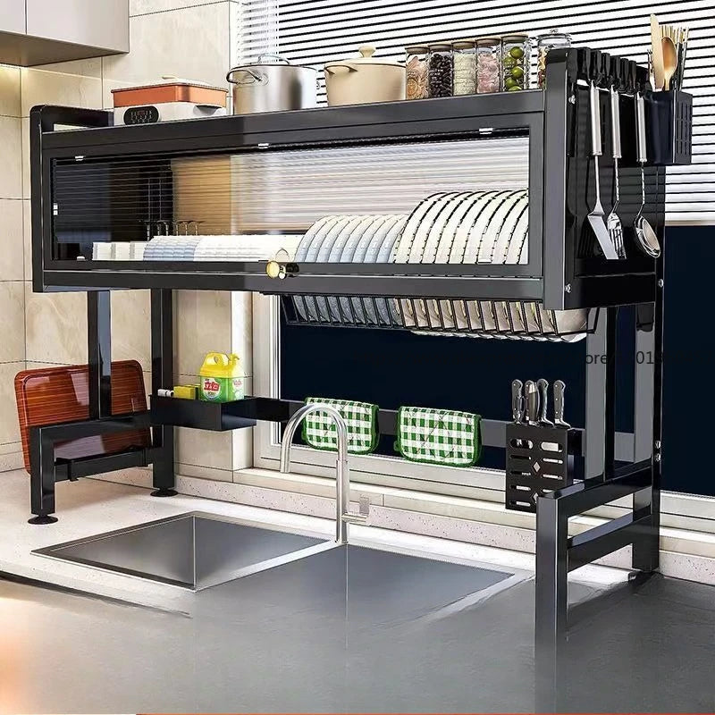 😱✨Escurridor y Organizador de platos con drenaje de agua💧