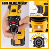 👷‍♂️TALADRO PERCUTOR /ATORNILLADOR + SET 32 PIEZAS  😱😱